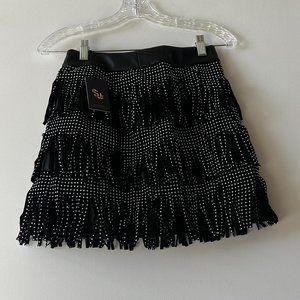 Fringe Pleather Shirt